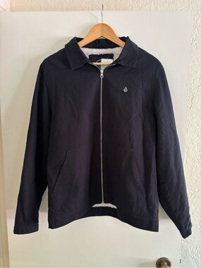 NWT Volcom Black Bomber Jacket with Sherpa Lining